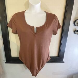 Just Polly Bodysuit Brown - NWT - Size 3X juniors